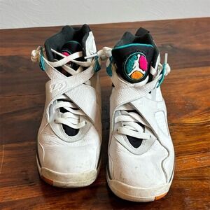Nike Air‎ Jordan 8 Retro 'South Beach' Kids Sneakers Size 7Y Multicolor